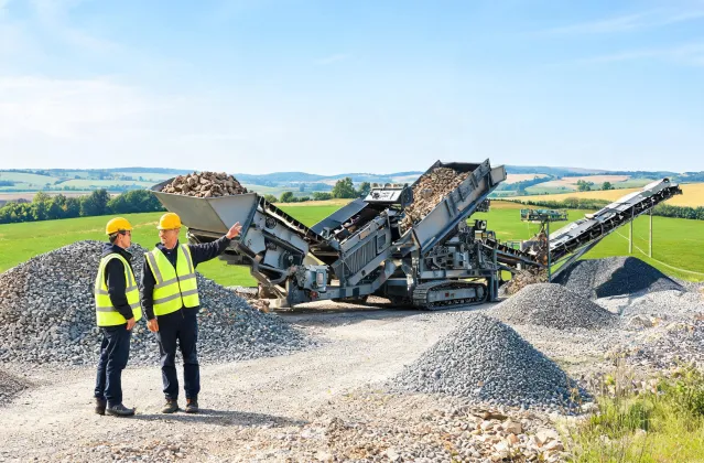 Mobile crushing plant mentorship on rural road project